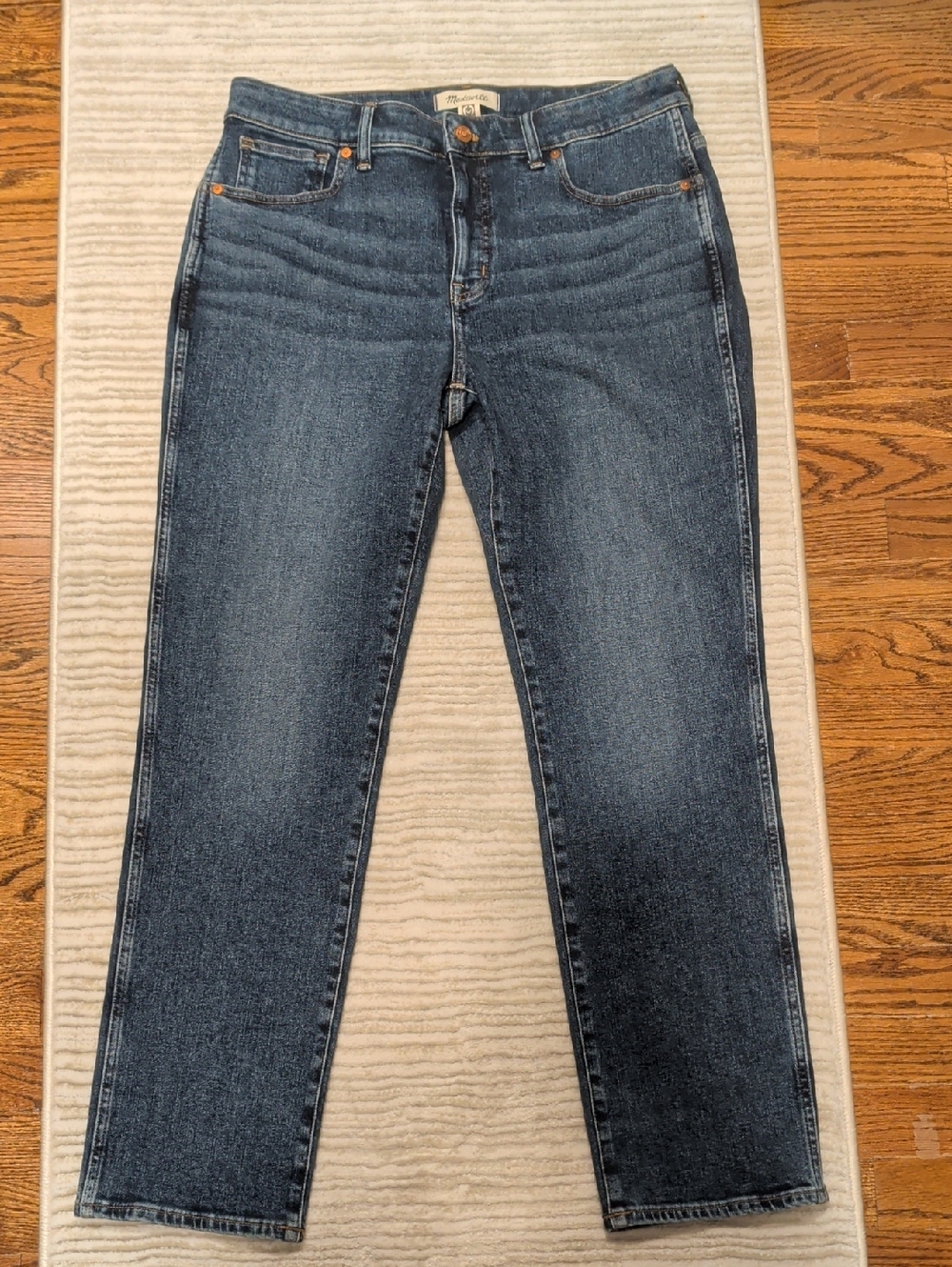 Madewell Women's Dark Wash Curvy Mod-Rise Stovepipe Jean